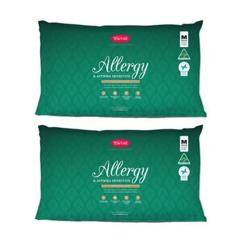 2PK Tontine Classic Comfort Allergy & Asthma Sensitive Pillow Medium Standard