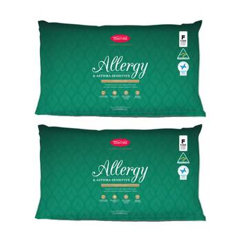 2PK Tontine Classic Comfort Allergy & Asthma Sensitive Pillow High Firm Standard