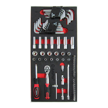 67pc Ampro 1/4" Drive Metric Sockets Tool Set T45066