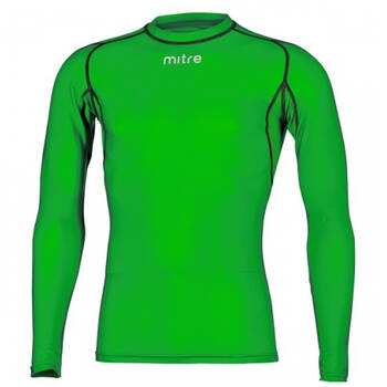 Mitre Neutron Sports Men's Compression LS Top Size XS Emerald