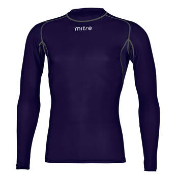 Mitre Neutron Compression LS Top Size MY (Aged 8-10) Navy