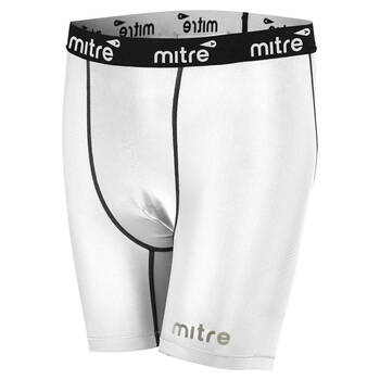 Mitre Neutron Sports Men's Compression Shorts Size MD White