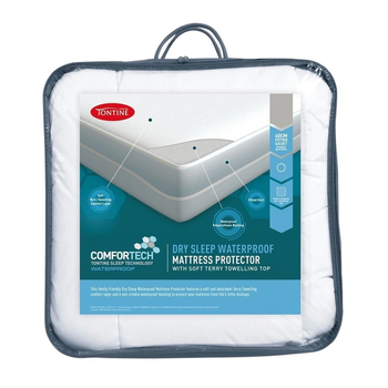 Tontine Comfortech Dry Sleep Waterproof Double Bed Mattress Protector 137 x 188 cm