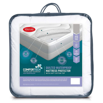 Tontine Comfortech Quilted Waterproof Mattress Protector Single Bed 92 x 188cm