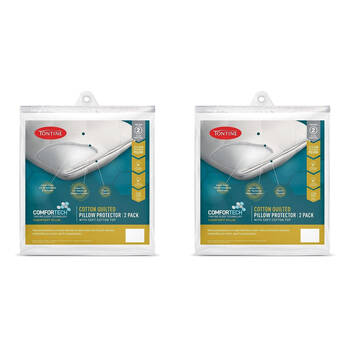 4pc Tontine Comfortech Cotton Quilted Pillow Protectors 47 x 73 cm