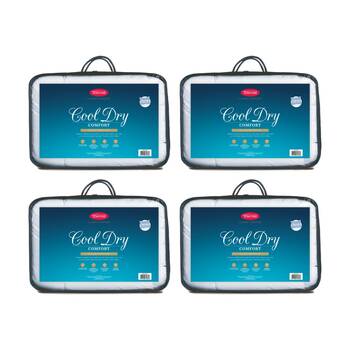 4PK Tontine Classic Comfort Cool Dry Pillow Protector Climate Control Standard