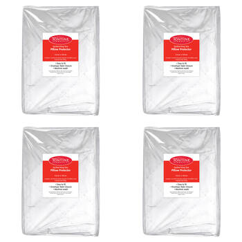 4PK Tontine King Quilted Pillow Protector Envelope Style - White