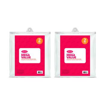 2x 2pc Tontine Mega Value Soft Microfibre Quilted Pillow Protector Standard