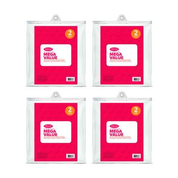 4x 2pc Tontine Mega Value Soft Microfibre Quilted Pillow Protector Standard