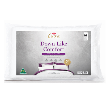 2pc Tontine Luxe Down Like Comfort Medium Pillows
