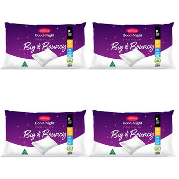 4PK Tontine Good Night Big & Bouncy Firm Sleeping Pillow