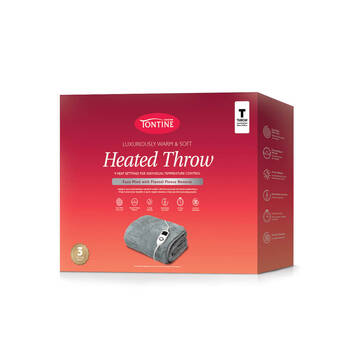 Tontine Luxuriously Warm & Soft Heated Throw - Pewter Blue 120x160 cm