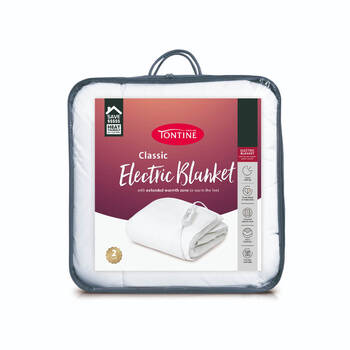 Tontine Double Classic Electric Blanket Bed Warmer - White