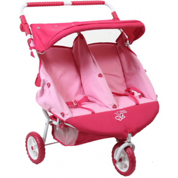 Valco Baby Just Like Mum Mini Marathon Twin Doll Pram Pink