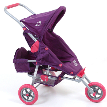 Valco Baby Mini Marathon w/ Toddler Seat Doll Pram Purple