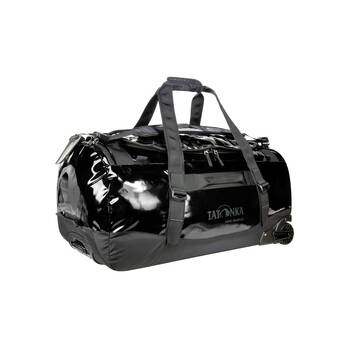Tatonka Nylon Barrel Roller L/80L Outdoor Travel Wheeled Duffel Black Gloss
