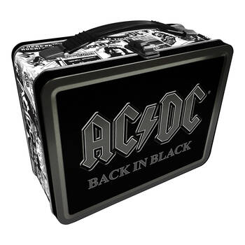 Aquarius AC/DC Back In Black Tin Fun Box Carry All 29x17cm