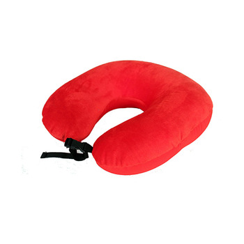 Tosca Microbead Travel Neck Support Sleeping Pillow -  Red