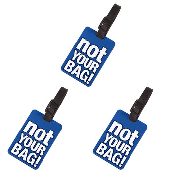3PK Tosca Attitude Travel Luggage Suitcase Bag Tag - Not Your Bag