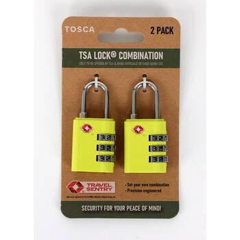 2pc Tosca Travel Luggage Suitcase TSA Combination Lock Yellow