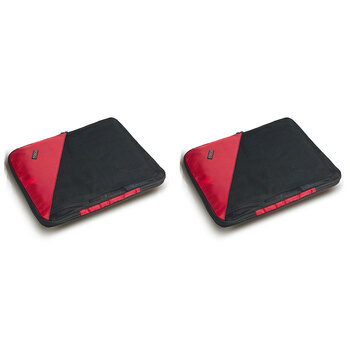 2PK 2pc Compression Cube Men Travel Luggage Small Organisers - Red