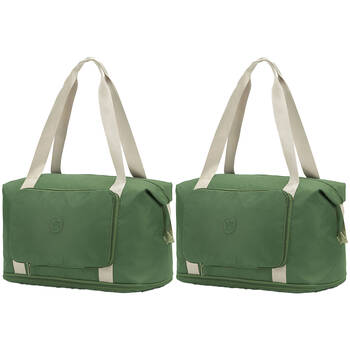 2PK Tosca Foldable & Expandable Holiday/Travel Tote Bag Moss