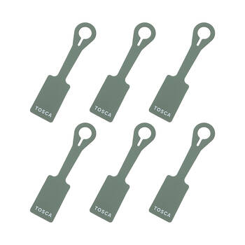 6PK Tosca Silicone Travel Luggage Suitcase Bag Tag Moss