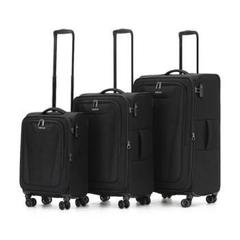 3pc Tosca Altitude Travel Suitcase/Luggage Set W/ Wheels & Lock Black