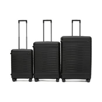 3pc Tosca Vault Hard Shell Travel Luggage Suitcase Set Lockable 54/67/77cm Black