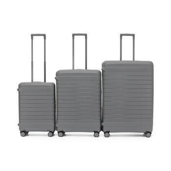 3pc Tosca Vault Hard Shell Travel Luggage Suitcase Set Lockable 54/67/77cm Grey