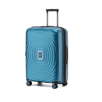 Tosca Eclipse 25" Checked Trolley Travel Suitcase - Blue