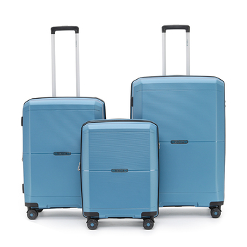 3pc Tosca Globetrotter Wheeled Suitcase Luggage Set - Blue