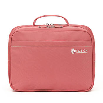 Tosca 13  Deluxe Travel Accessory Organiser 26x24cm - Peach