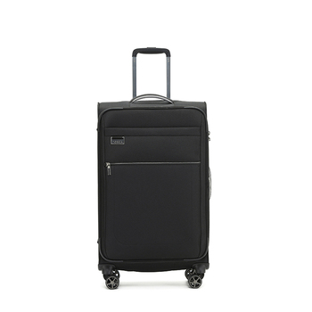 Tosca Vega 27" Checked Travel Trolley Travel Luggage Suitcase - Black