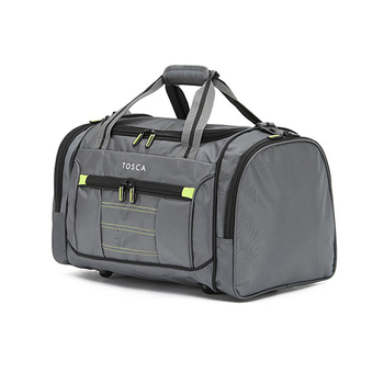 Tosca Small Duffle/Weekender Bag 30x48cm - Grey/Lime