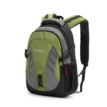 Tosca 20L/42x27x17cm Padded Multi Compartment Backpack - Grey/Lime