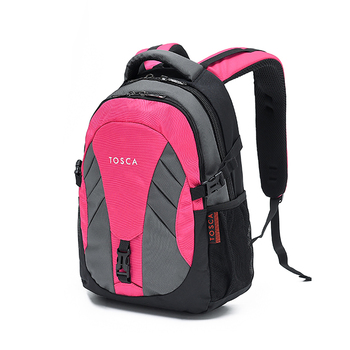 Tosca 20L/42x27x17cm Padded Multi Compartment Backpack - Grey/Pink