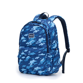 Tosca Camo Adjustable Kids School Backpack Bag - Navy