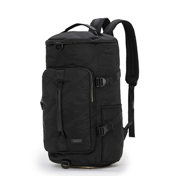 Tosca Barrel Travel Heavy Duty Hiking Backpack/Tote Black Stitch