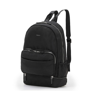 Tosca Zip/Fold Away Weekend Backpack/Shoulder Black