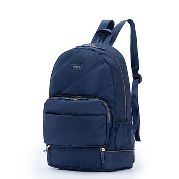 Tosca Zip/Fold Away Weekend Backpack/Shoulder Navy Stitch