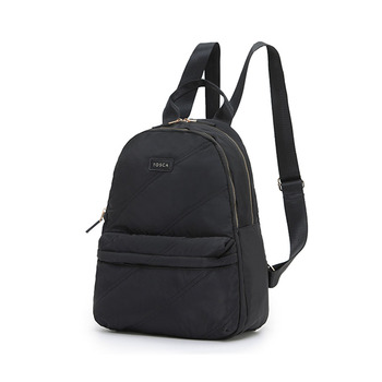 Tosca Daily Shoulder Laptop School Backpack Black Stitch