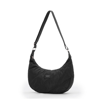 Tosca Everyday Hobo Shoulder Compact Handbag Black Stitch