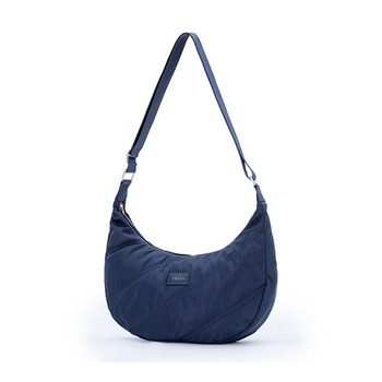 Tosca Everyday Hobo Shoulder Compact Handbag Navy Stitch