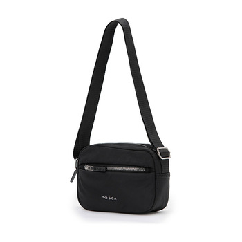 Tosca Vegan Compact Minimalist Shoulder Bag - Black