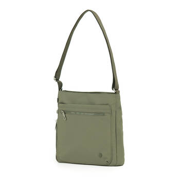 Tosca Anti-Theft RFID Blocking Shoulder Travel Bag 30x34cm - Khaki