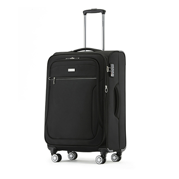 Tosca Transporter 26" Checked Trolley Luggage Suitcase - Black