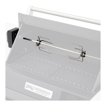 Crossray Rotisserie Kit for TCE22HT Extreme Electric BBQ - Black