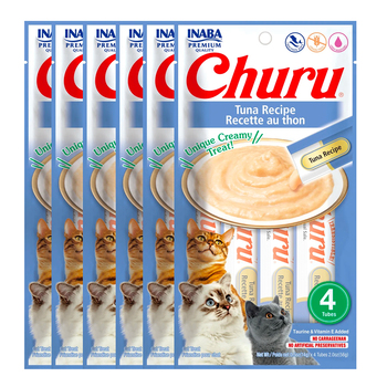 6x 4PK Inaba Churu Tuna Cat Treat Tubes 14g