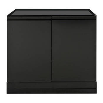 Crossray Steel Side Cabinet w/ Double Doors 90x90cm - Black